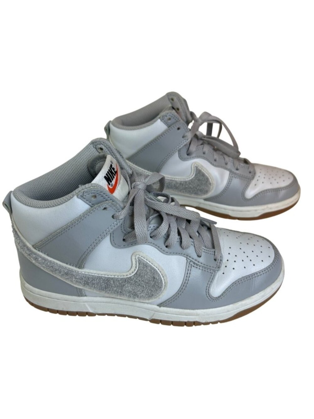 Nike Dunk High Chenille Sneakers Mens 5.5 Light Smoke Gray High Top